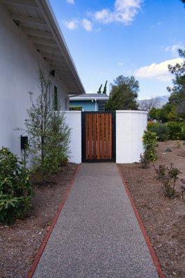 Stabilized gravel walkway