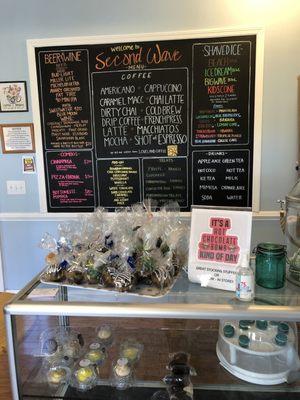 Menu and bakery counter