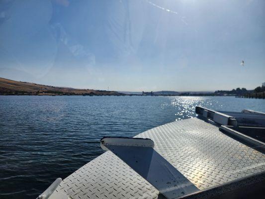 The confluence of the Snake River and the Clearwater river at the start of the tour