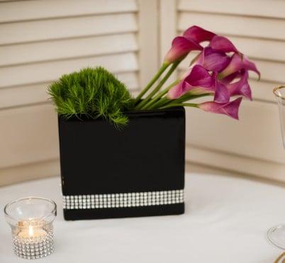 Pink Calla Lilies in Diamond Vase