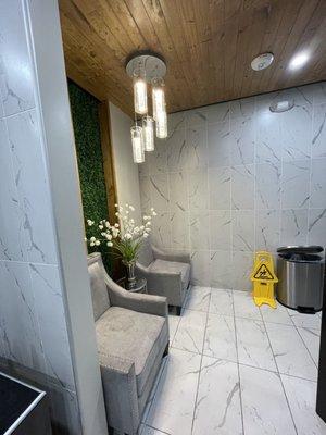 bathroom waiting area