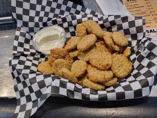 fried pickles. hot and FAST