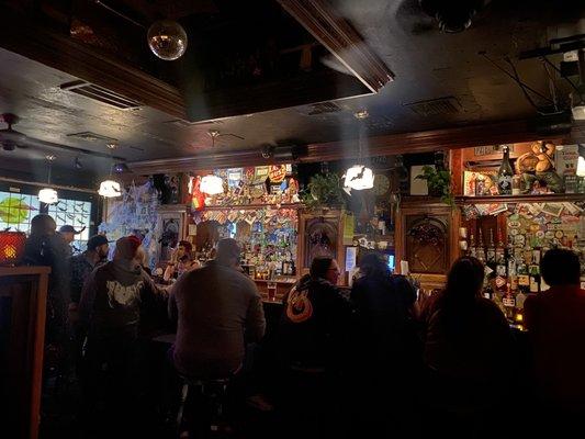 Inside, dark, fun, old bar!