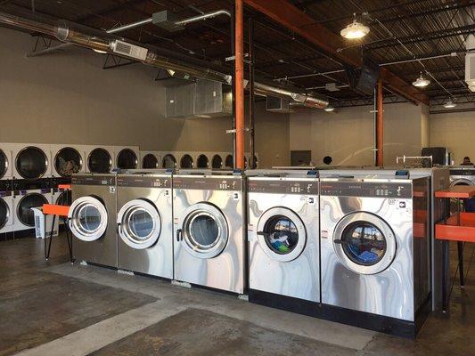 Various washer sizes including our super sized eight load machines