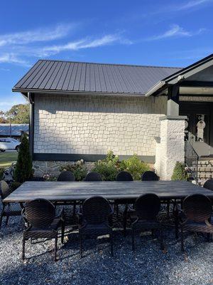 Outdoor dining area