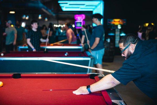 Cidercade has almost 300 classic and modern arcade games, pinball machines, skee-ball, pool tables, air hockey, and more!