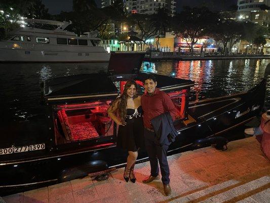 Posing in front of the gondola!