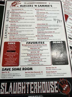 New Menu (back side) for the new Owners and new Name