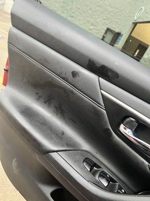 Oil marks all over my car door