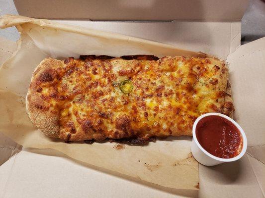 Stuffed Cheesy Bread with Bacon & Jalapeno