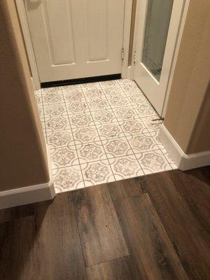 Tile and grout for laundry room and guest bathroom