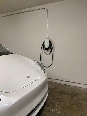 Tesla charger installed