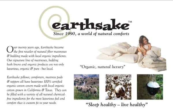 Over twenty-five years ago, Earthsake became the first retailer of natural mattresses & bedding made with local organic ingredients.