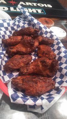 Double baked not fried wings. . Amazing!