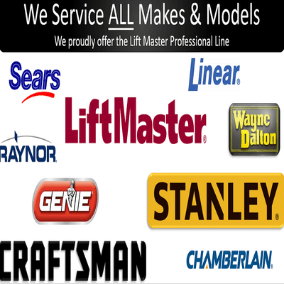 We proudly offer Lift Master, however, we service ALL brands of Garage Door Openers!