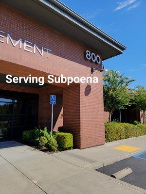 Serving Subpoena with quick turn around time. We can rush serve same day.