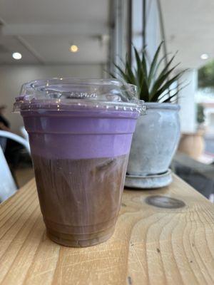 Ube orange foam cold brew