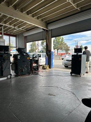 Smog check smog check! Really efficient and process oriented guy. Impressive.