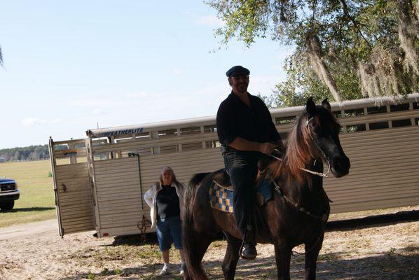 Ready to Broadcast "LIVE" from a horse ride.