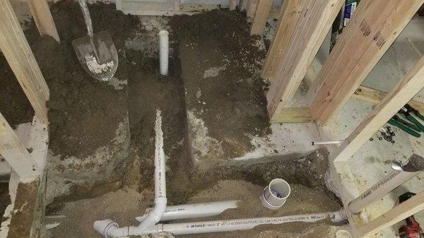 Adding a bathroom in a basement