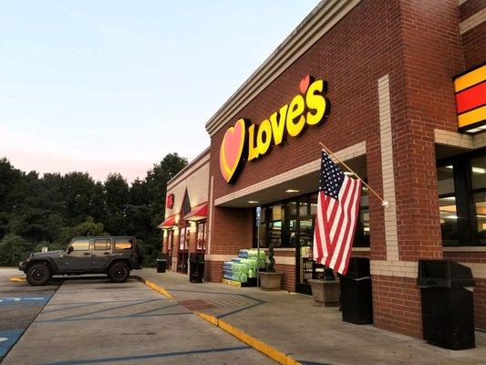 Flying our colors at LOVES TRUCK STOP in Hogansville, Georgia.