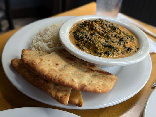 Saag paneer plus naan