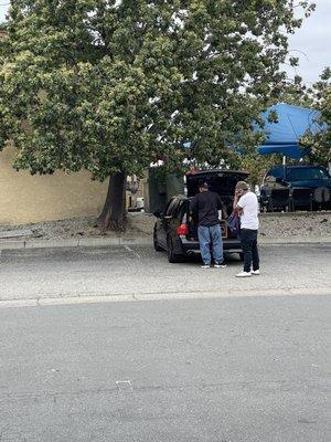 Friends of the carwash people loitering in our lot smoking weed. FV is a nice to own a business...