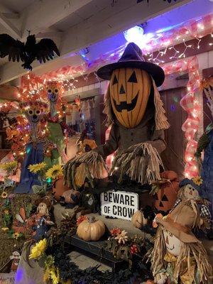 Old country store, full of Halloween decorations