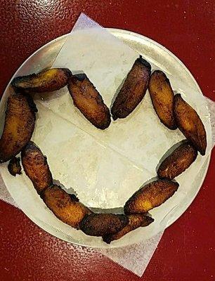 Plantains in the shape of a heart