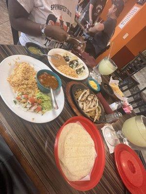 Chicken Fajita and street taco