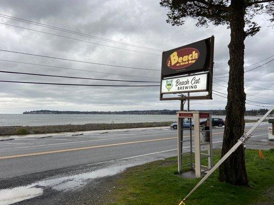 Just look for this sign for some great beer. Oh yeah, and the view?