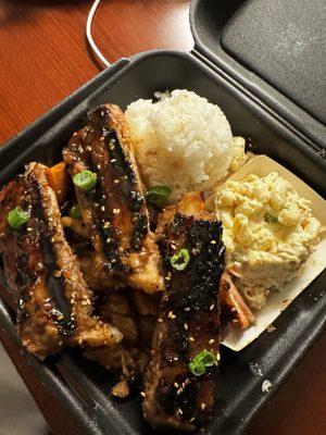 Combo- 1. Lilikoi (Lily-Koy) BBQ Ribs Lilikoi Teriyaki Chicken