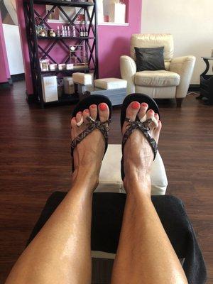 Tropical- the finished pedi!