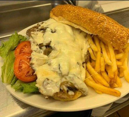 The original LaVita Super Steak sandwich with fries