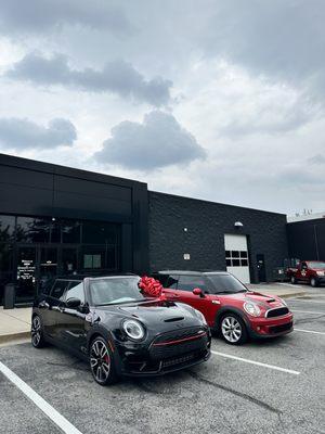 Old Clubman S alongside new JCW Clubman.