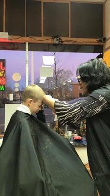 Karol cuts both my sons too. They love her!