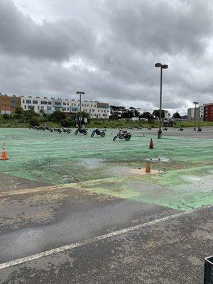 Staging area for Bay Area Motorcycle Training