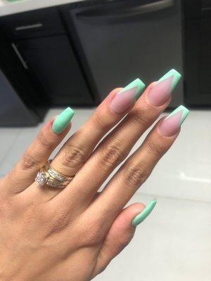 Minty green Acrylic set !