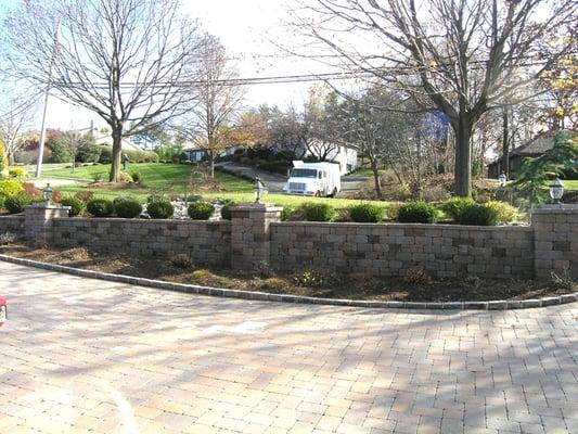 Paver Wall with Piers