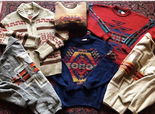 Freshly stocked with vintage Pendleton sweaters.