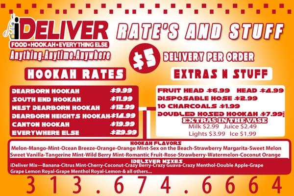 Updated rates @ http://www.idelivereverything.com/how-we-charge.html