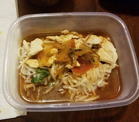 Warrior Noodle Soup w/Chicken (Tom Yom Noodle Soup)(My container)