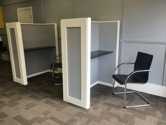 Privacy courtesy desks available while you wait