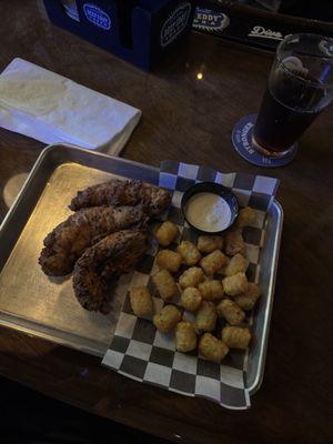 Chicken tenders /tater tots & a jackalope bearwalker