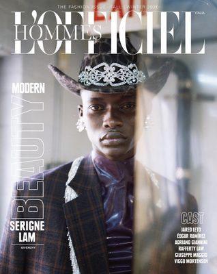 Grooming by Cherry Le for L'Officiel Hommes magazine cover