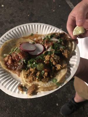 Asada, Pastor, Lengua Tacos