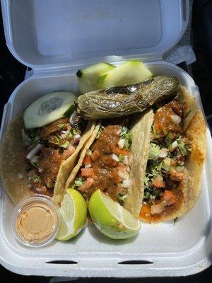 Shrimp tacos with homemade tortillas