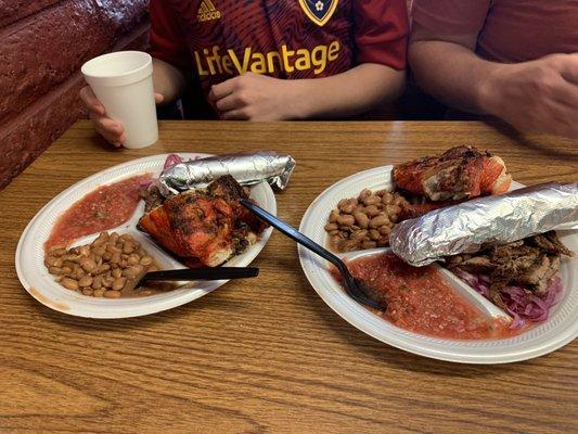 Mixed plate: chicken and beef