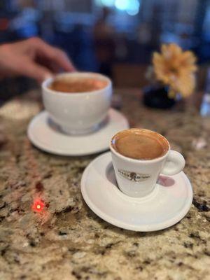 Cappuccino and espresso