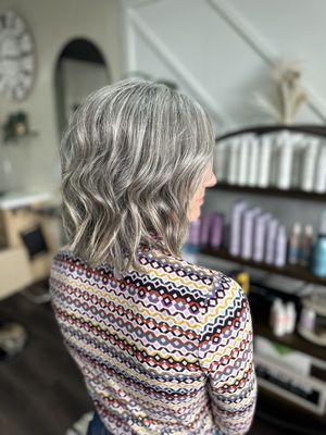 Natural Gray Hair | Silver Transition | Meridian Hair Salon